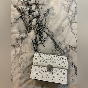 White crossbody purse